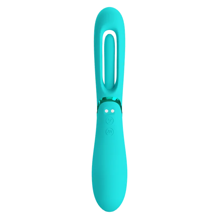Pretty Love Vibrators | Pretty Love - Romance Lexie - Vibrator met Wiebelend Tongetje - Turquoise