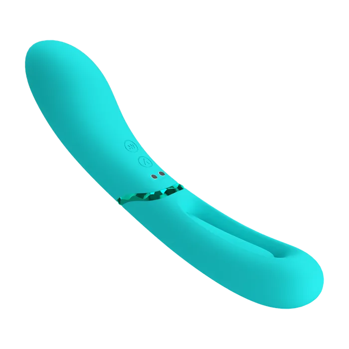 Pretty Love Vibrators | Pretty Love - Romance Lexie - Vibrator met Wiebelend Tongetje - Turquoise