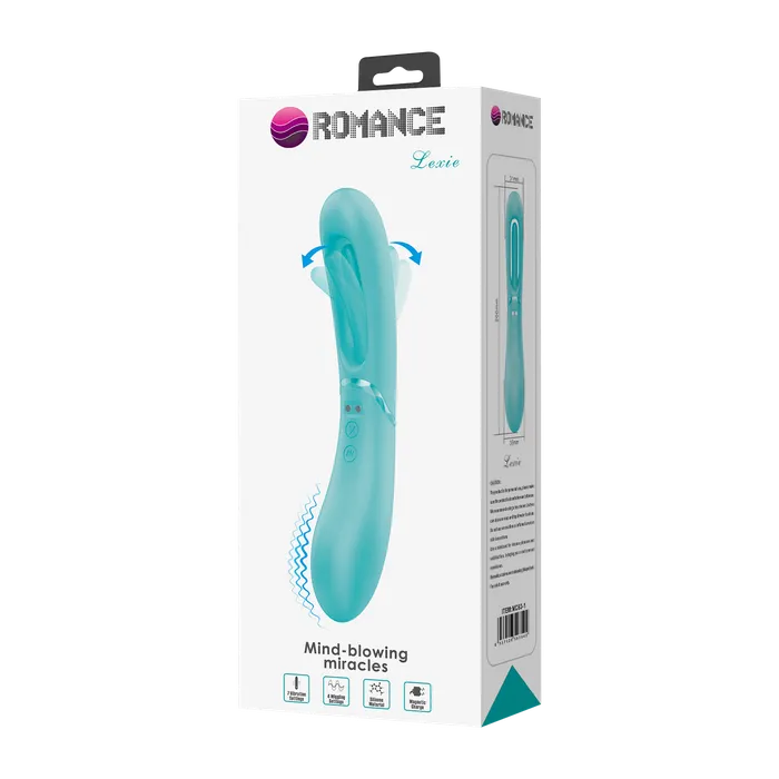 Pretty Love Vibrators | Pretty Love - Romance Lexie - Vibrator met Wiebelend Tongetje - Turquoise