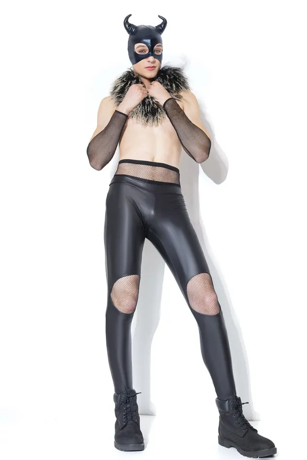 Wetlook Devil Mask Black Os Coquette Lingerie Anal
