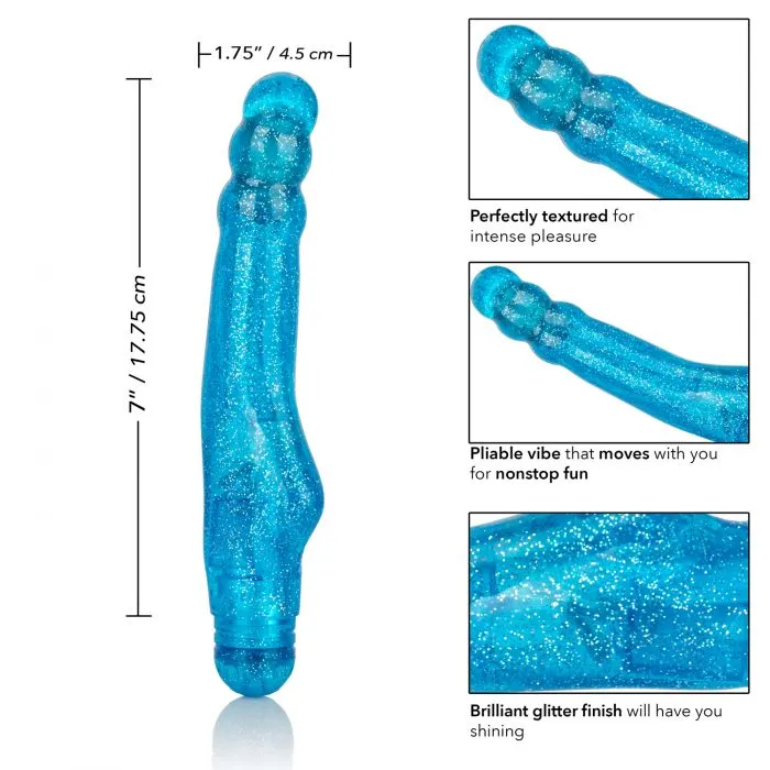 California Exotic Novelties Vibrators Sparkle Radiant Ripple Blue