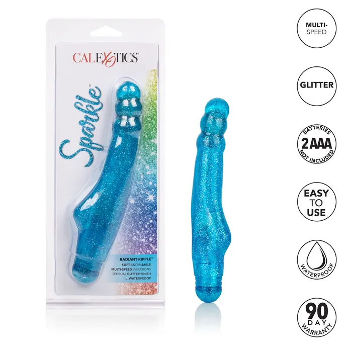 California Exotic Novelties Vibrators Sparkle Radiant Ripple Blue