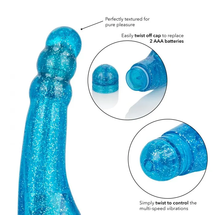 California Exotic Novelties Vibrators Sparkle Radiant Ripple Blue
