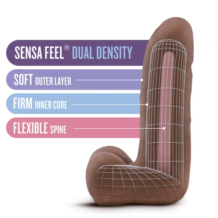 Au Naturel By Blush Carlito Realistic Latin 5Inch Long Dildo With Balls Blush Dildos