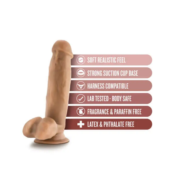 Blush Novelties Dildos Dr Skin Dr Mark 7 inches Dildo with Balls Tan Medium Skin Tone