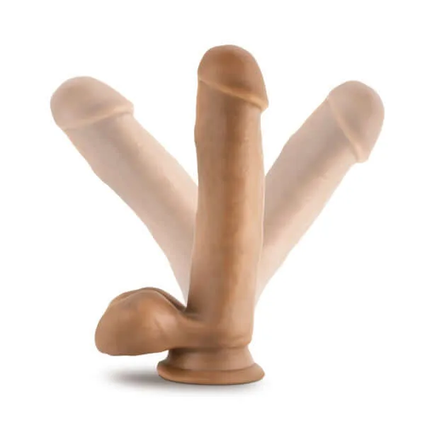 Blush Novelties Dildos Dr Skin Dr Mark 7 inches Dildo with Balls Tan Medium Skin Tone