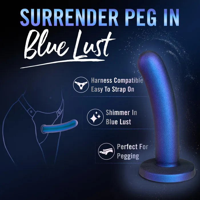 Female Sex Toys Blush Temptasia By Blush Surrender 575 Inch Intermediate Pegging Dildo Harness Strap On Compatible Power Purple