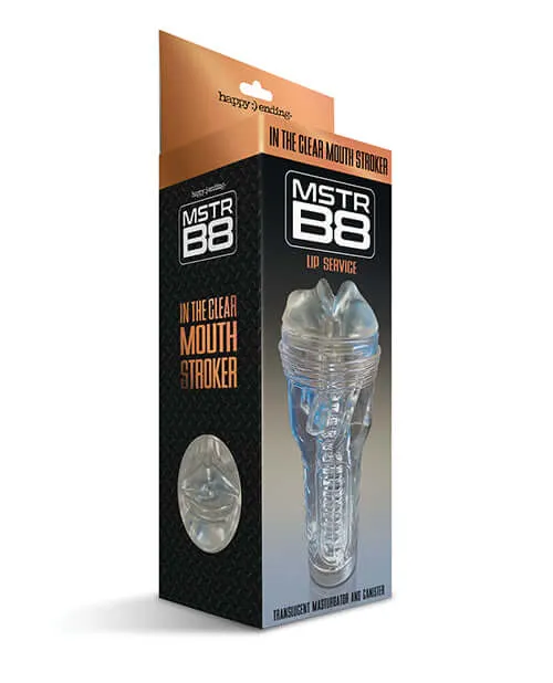 Male Sex Toys Global Novelties Happy Endings Mstr B8 In Clear Mouth Stroker