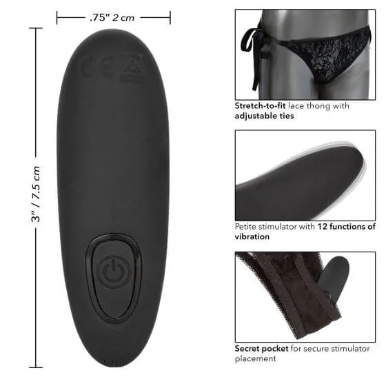 Remote Control Lace Thong Set One Size Fits Most California Exotic Novelties Teddies And Bodies
