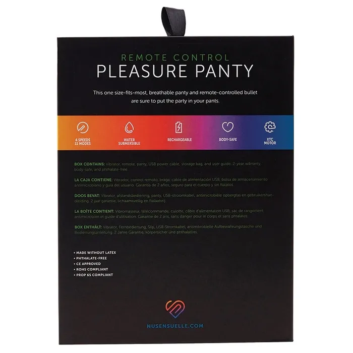 Sensuelle Pleasure PantyBlack NOVEL CREATIONS Vibrators