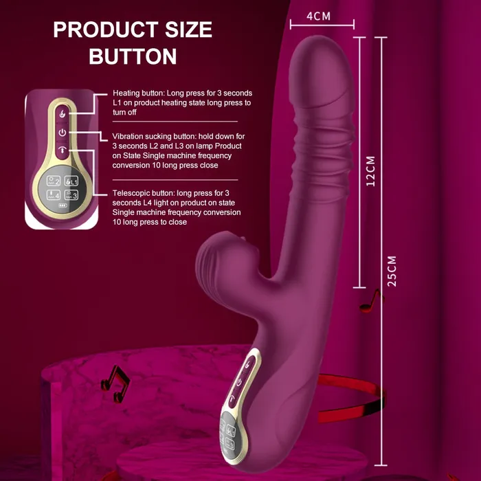 Vibrators Big Sucking Thrusting Vibrator Vibratoy Shop
