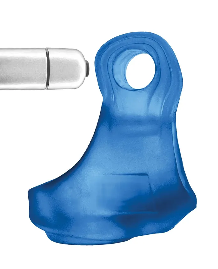 Vibrators OXBALLS Oxballs Glowsling LED Blue Ice LED Cock Sling by Blue Ox